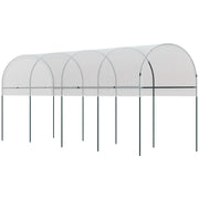 Serra da giardino per pomodori ¨C zephmum ¨C 4x1.2x1.7m 5 archi in acciaio con telo PE