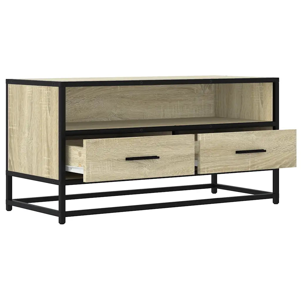 Mobile TV | Armadietto TV | Mobile Porta TV Rovere Sonoma 80x34,5x40 cm Legno Multistrato Metallo