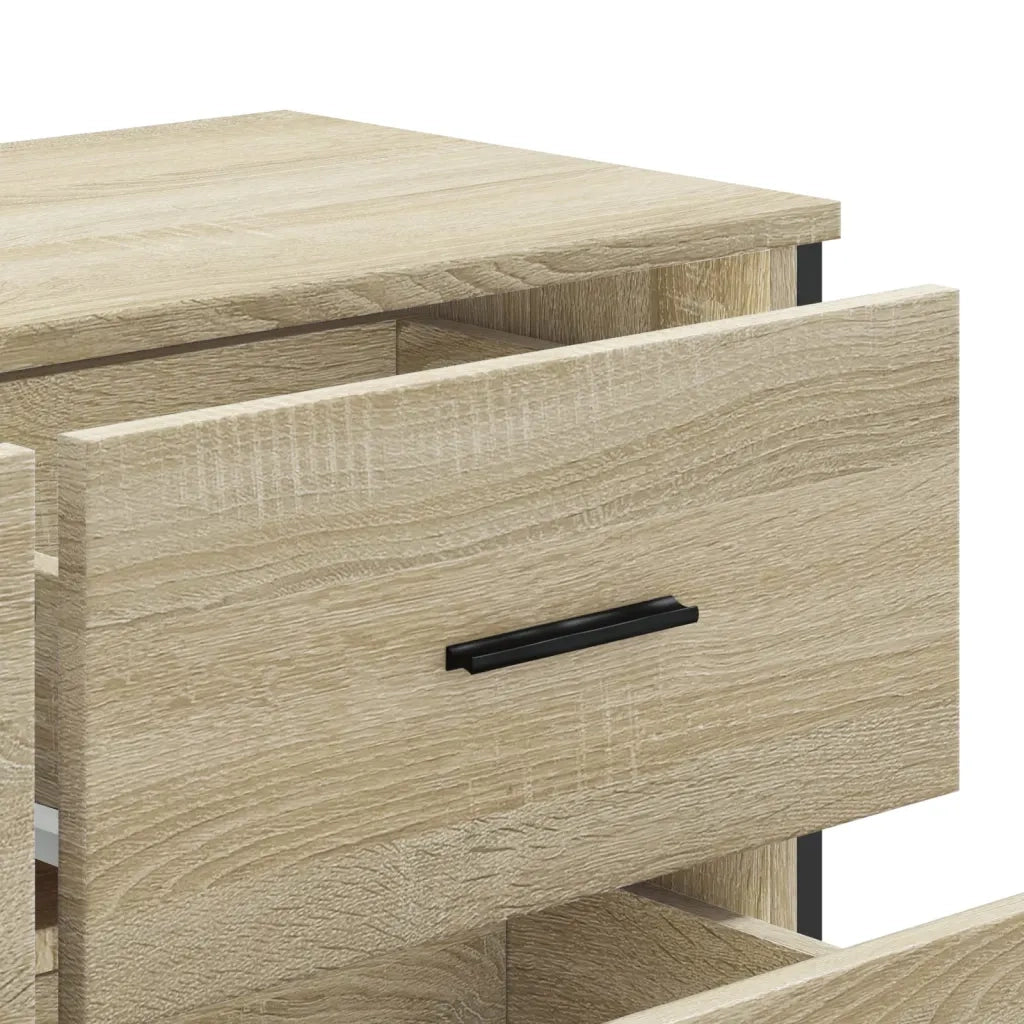 vidaXL Cassettiera Rovere Sonoma 91x35,5x74,5 cm in Truciolato