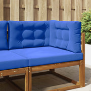 Cuscino per divano da esterno 3 pcs Blu Reale Poliestere