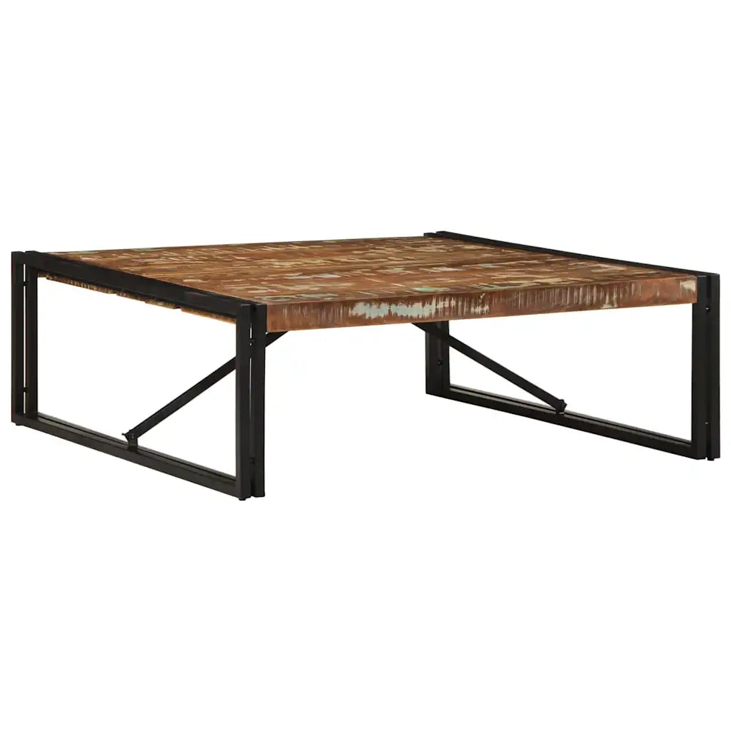 Tavolino Salotto Multicolore 100x100x35 cm Legno Recupero 4016668