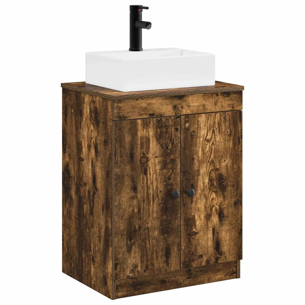 Set di mobili per il bagno Rovere Fumo Legno ingegnerizzato 3404254