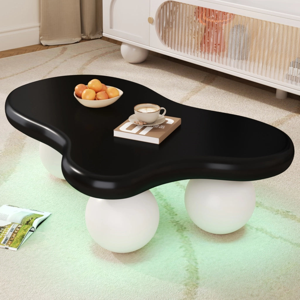 Tavolino da caffè a nuvola con LED 16 colori, 95 cm