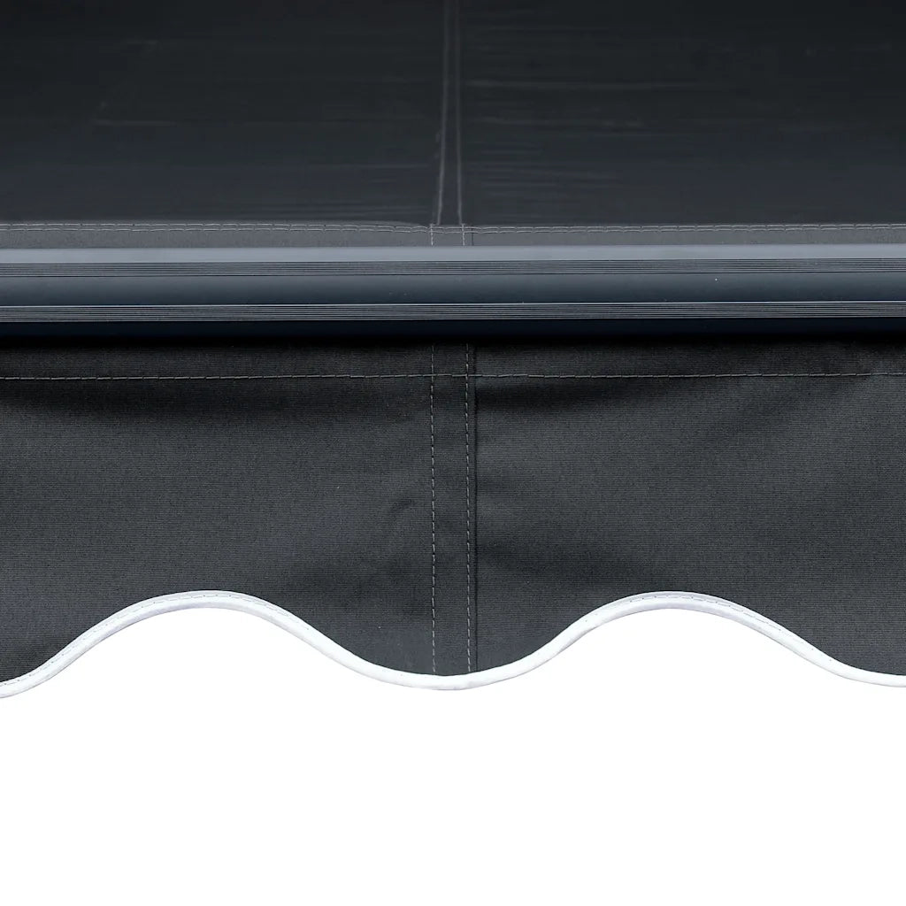 Tenda da Sole Retrattile Manuale con LED 450x300 cm Antracite 3051246