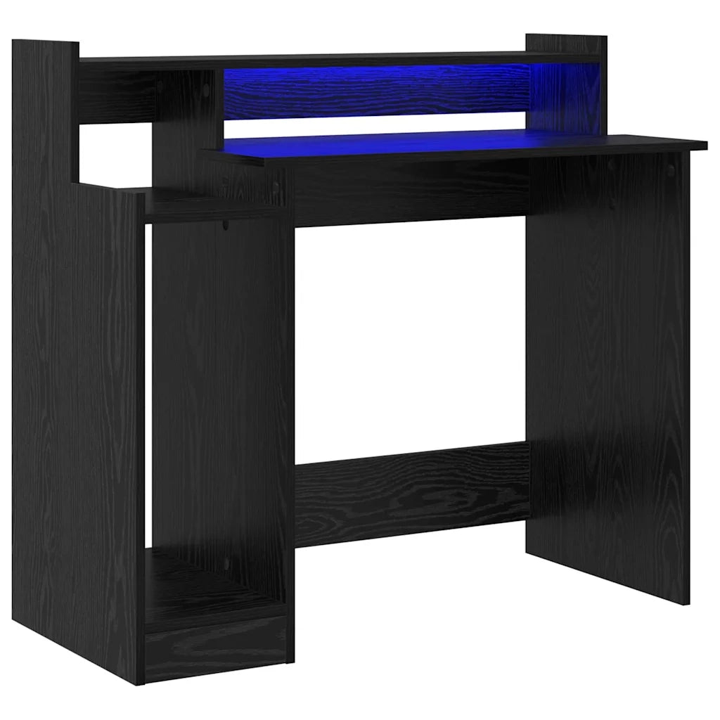 vidaXL Scrivania Rovere nero 97 x 45 x 90 cm Legno multistrato
