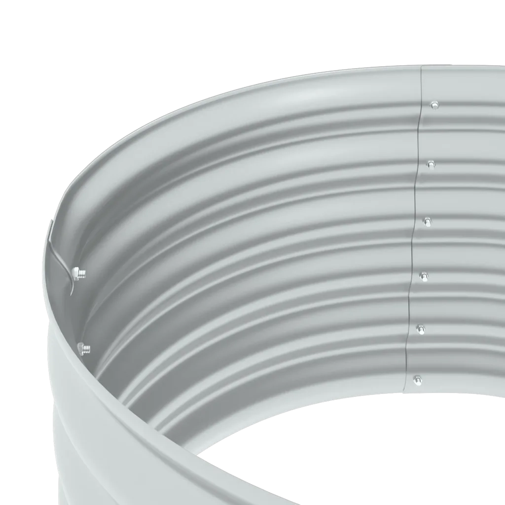 Letto Rialzato Giardino 80x80x44 cm in Acciaio Zincato Argento