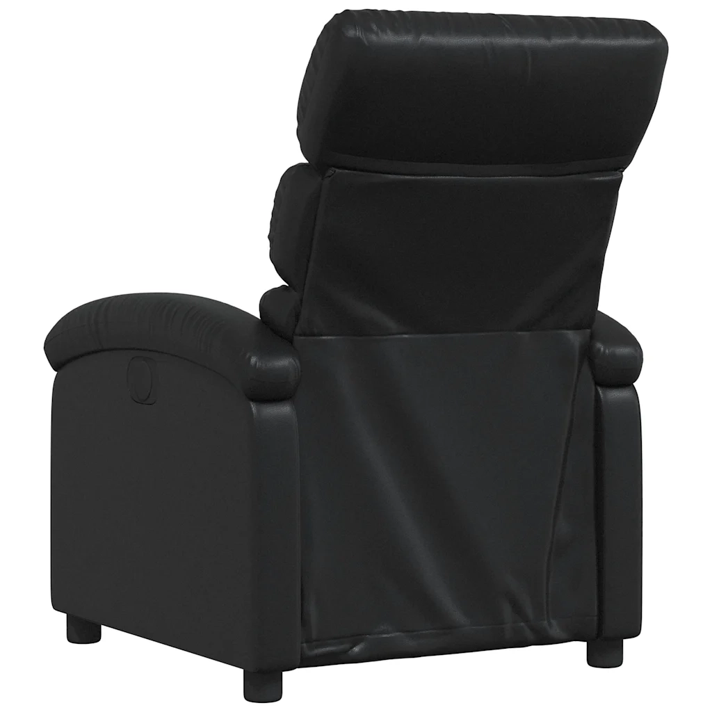 Divano Sedia-Poltrona Reclinabile Nera in Similpelle 612438