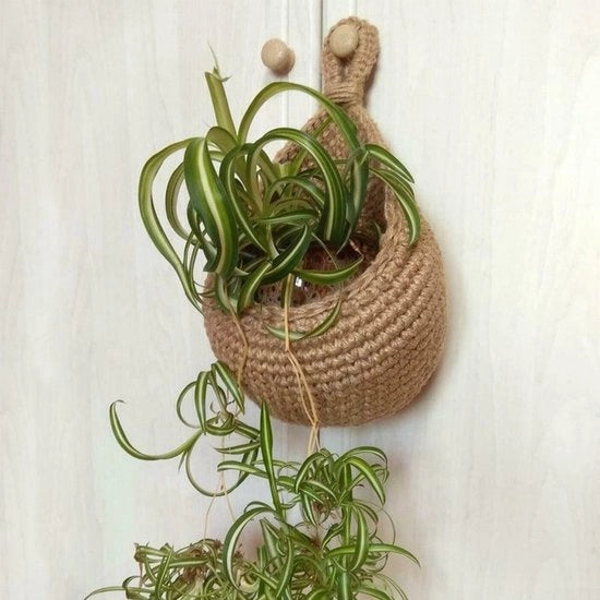 Cestino per Frutta e Verdura di Alta Qualità - Cestino di Juta per la Cucina - Cestino a Maglia - Supporto per Frutta e Verdura - Dimensioni B21 x H21 x D23 cm