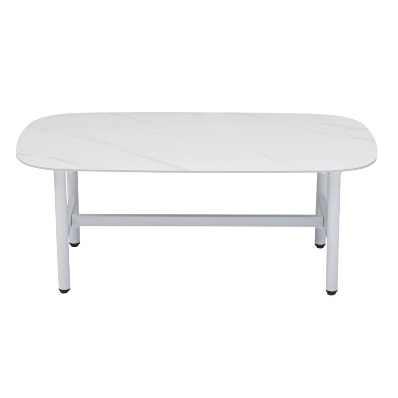 Salotto Almeria Alluminio Bianco Tavolino Gress Moia