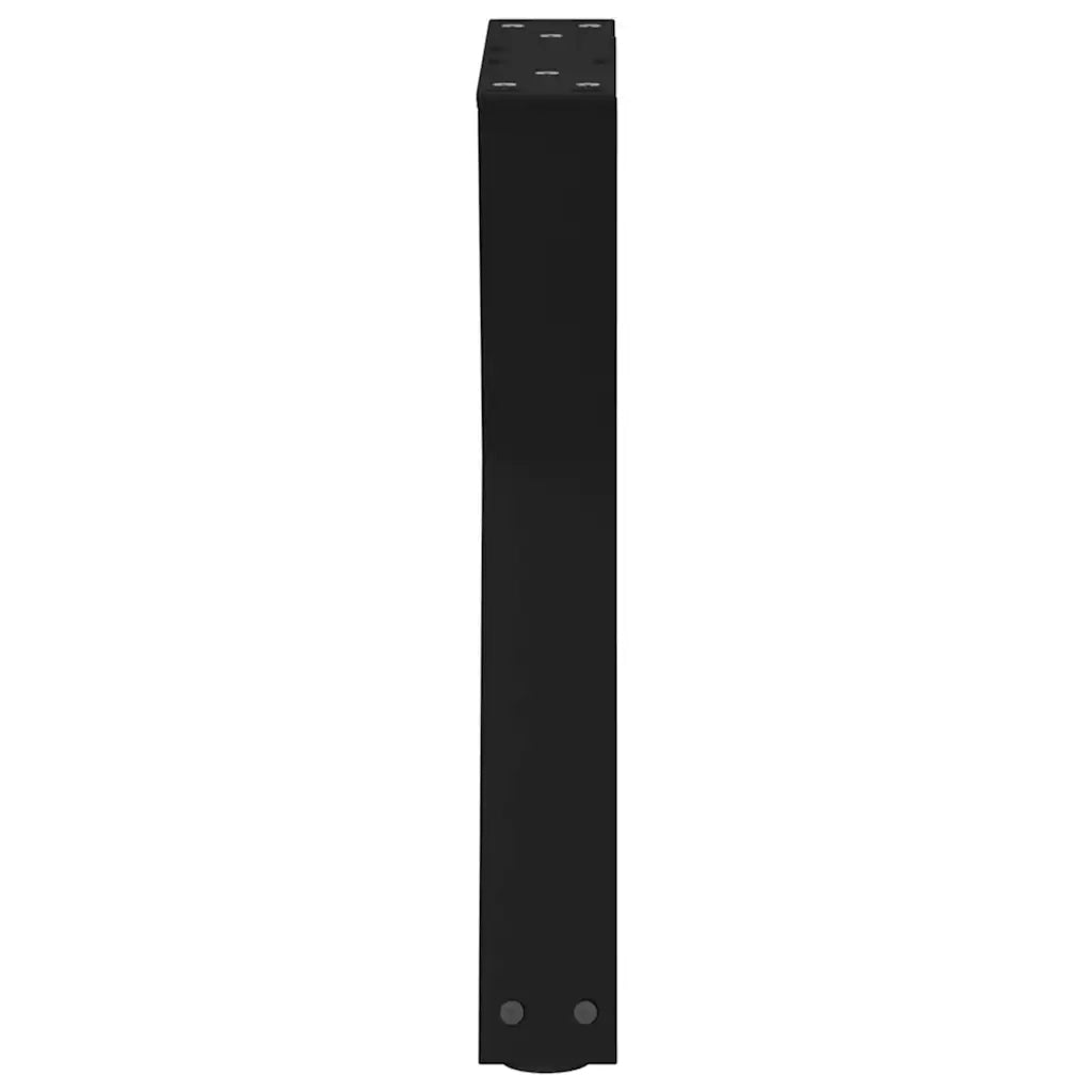Gambe per Tavolino da Caff¨¨ 2 pz-Set di 2 Gamba per Tavolo Nere 38x(42-43,3) cm Acciaio
