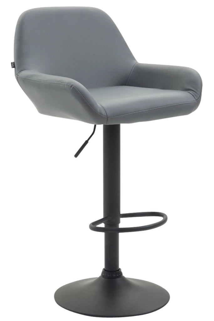 Sgabello Braga in similpelle grigio,nero