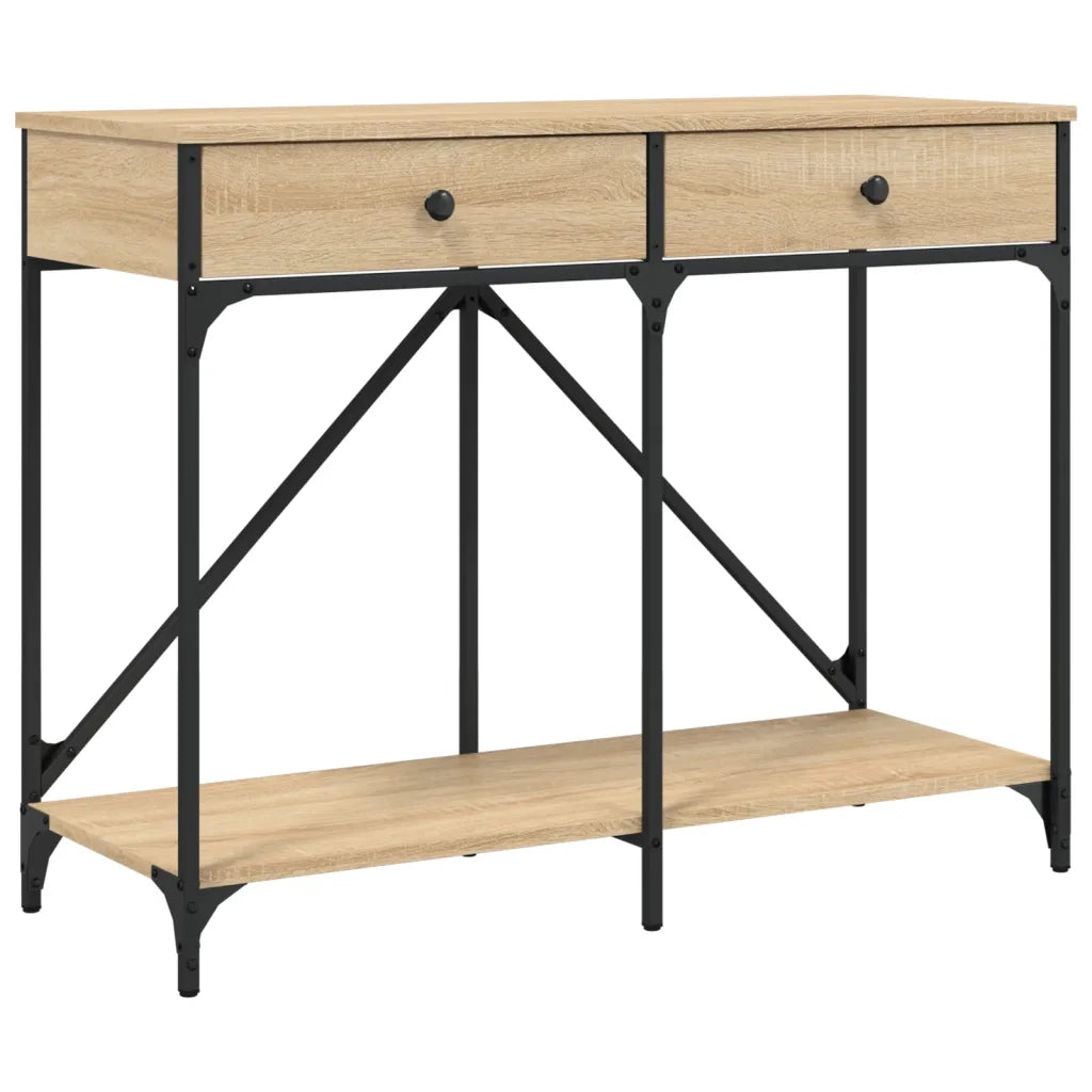 Tavolo Consolle | Tavolo d'Ingresso Rovere Sonoma 100x39x78,5 cm Legno Multistrato