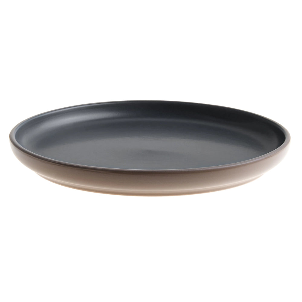Servizio da tavola 16 pezzi in gres beige e blu elegante per cucina e sala da pranzo con finitura smaltata colorata per 4 persone