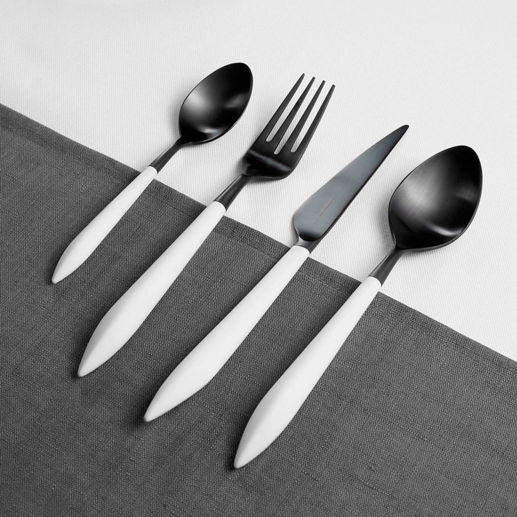 ARES BLACK DIAMOND, Posate Set 24 pz, Scatola Window, Casa Bugatti Colore: Bianco
