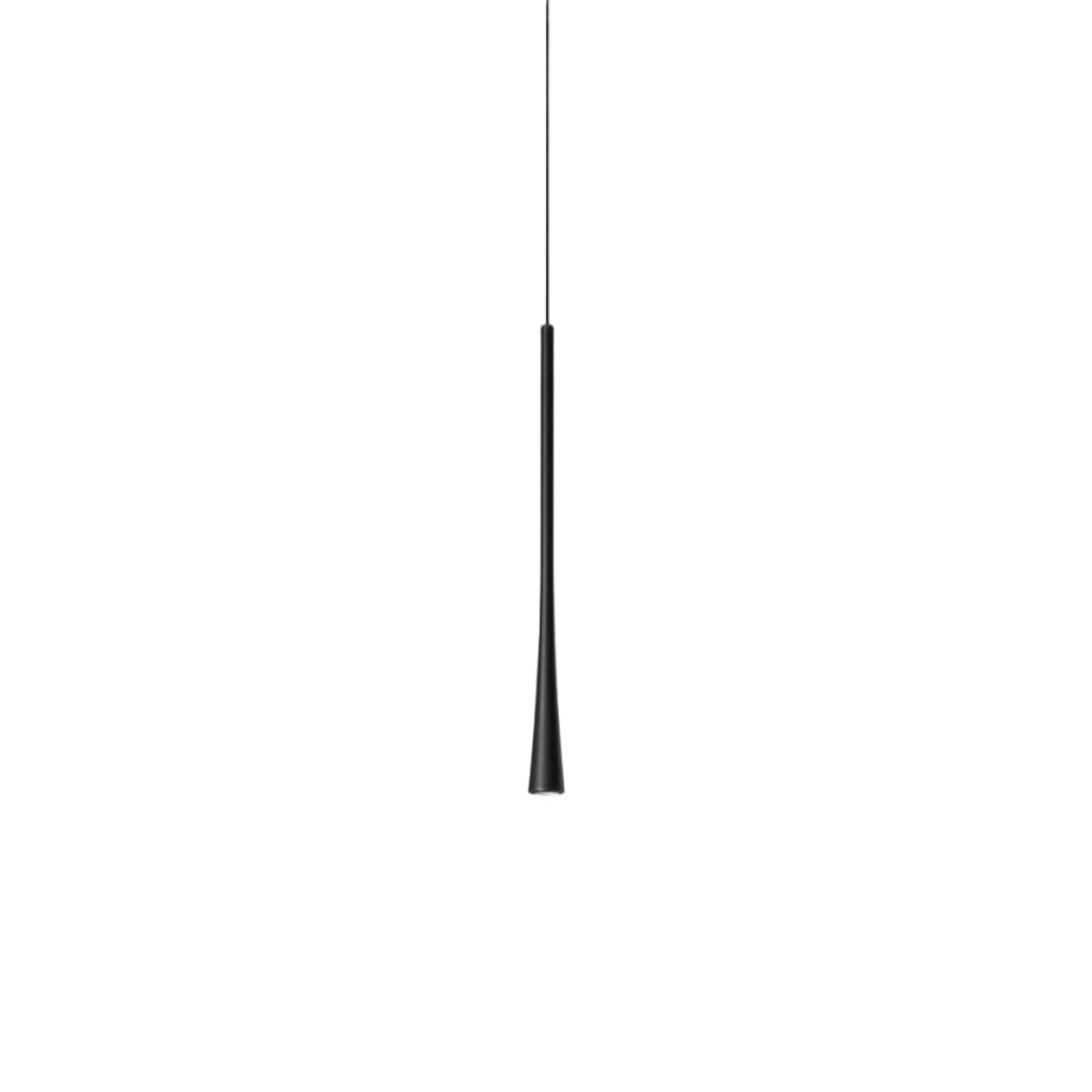 Lampada a Sospensione DAFNE S/P 7W LED 3000K 213lm in Alluminio Nero Satinato - Illuminazione Diretta per Ambienti Interni - Gealuce