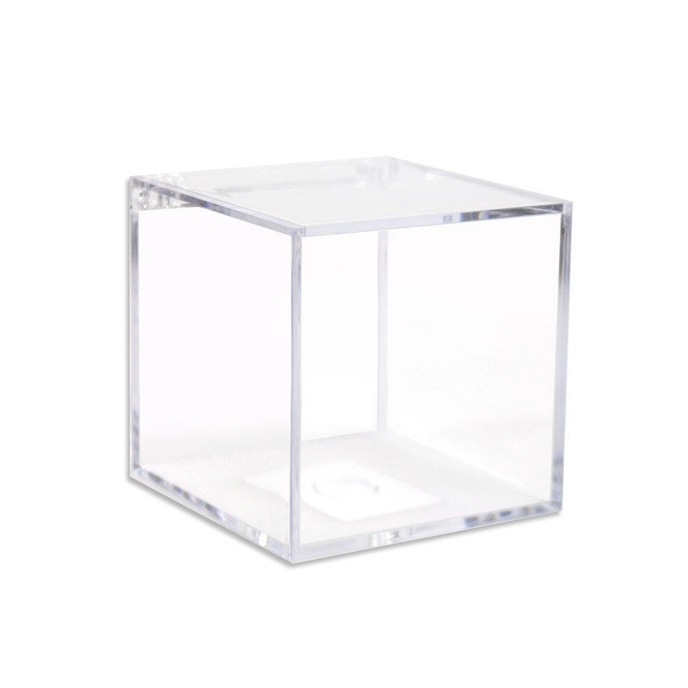 Trade Shop - 12 Scatoline Scatole Cubo Plexiglass 6x6cm Trasparente Porta Confetti Bomboniera -