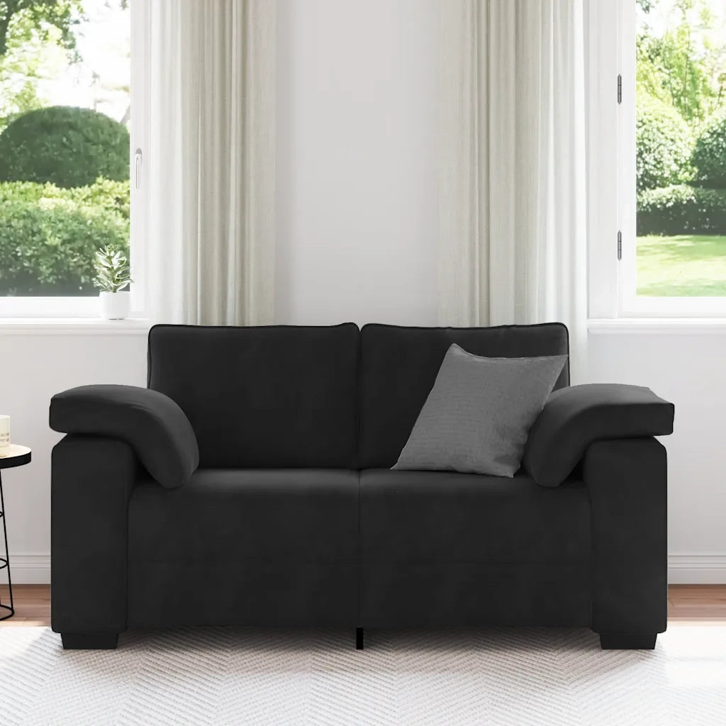 Divano Divanetto-Sofa Nero 120 cm in Velluto 768657
