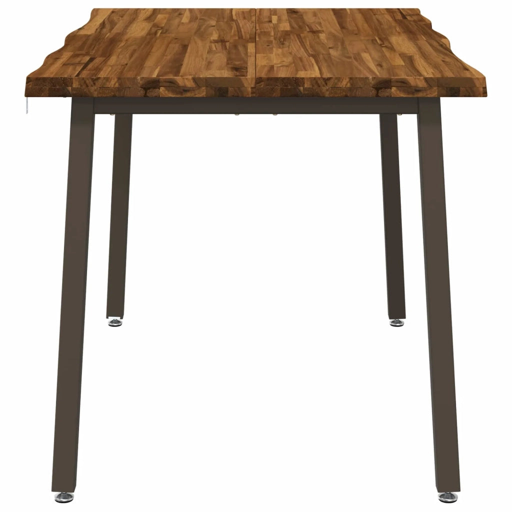90 x 55 x 75 cm Legno di Acacia Massello Naturale e Caffè 937470