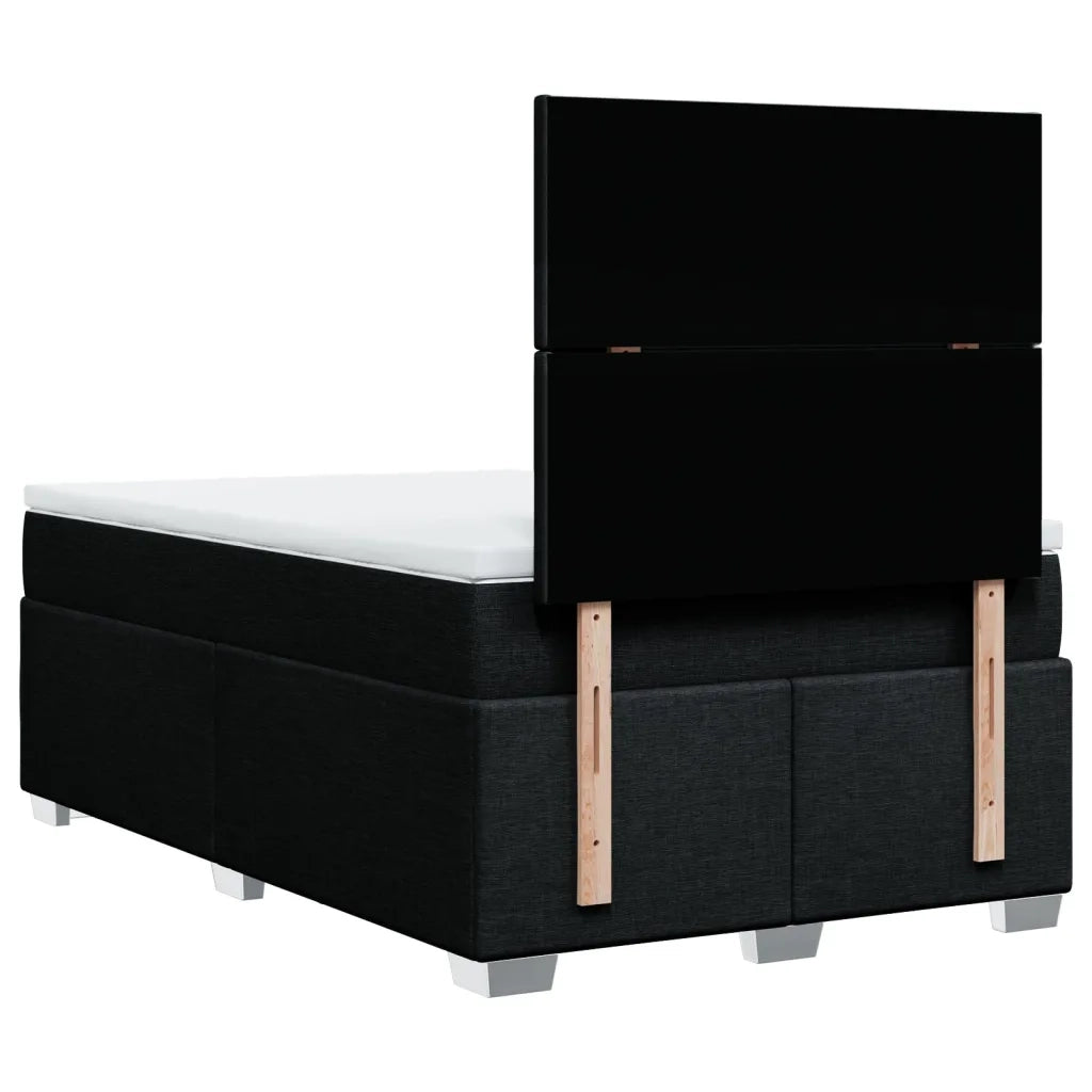 Giroletto a Molle con Materasso Nero 120x200 cm in Tessuto 3290450
