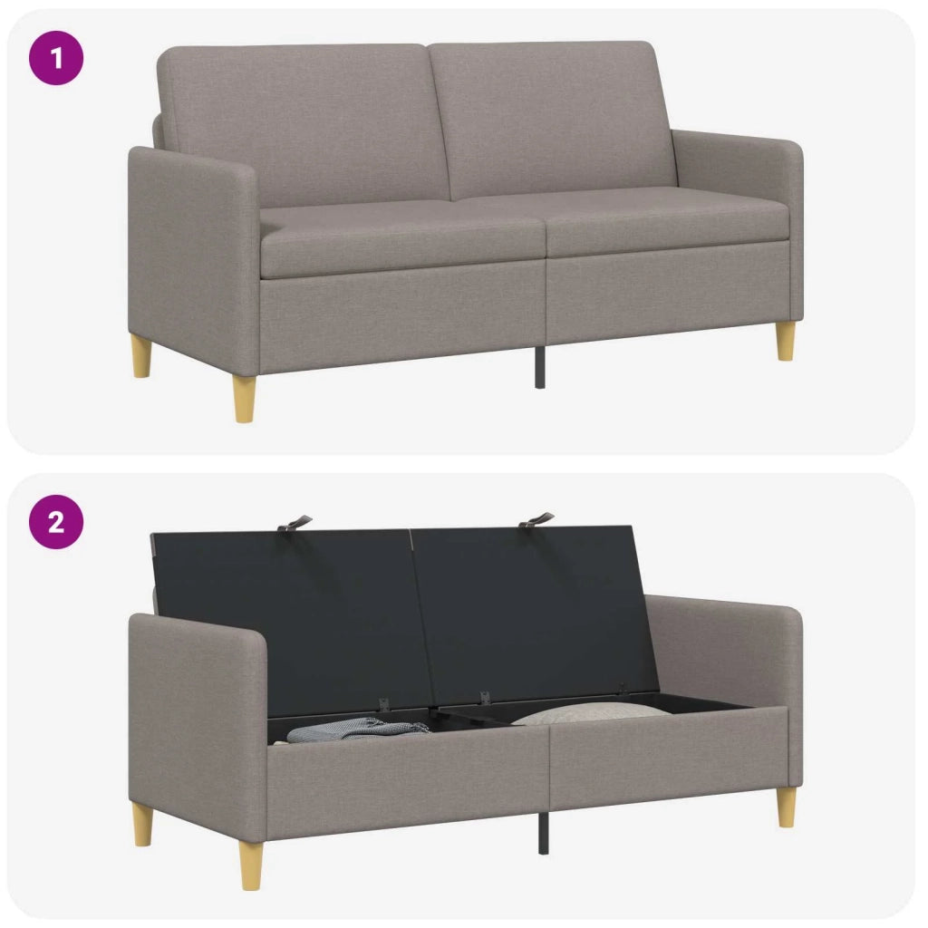 Divano con Storage Tortora 172 x 78 x 87 cm Poliestere 42036953