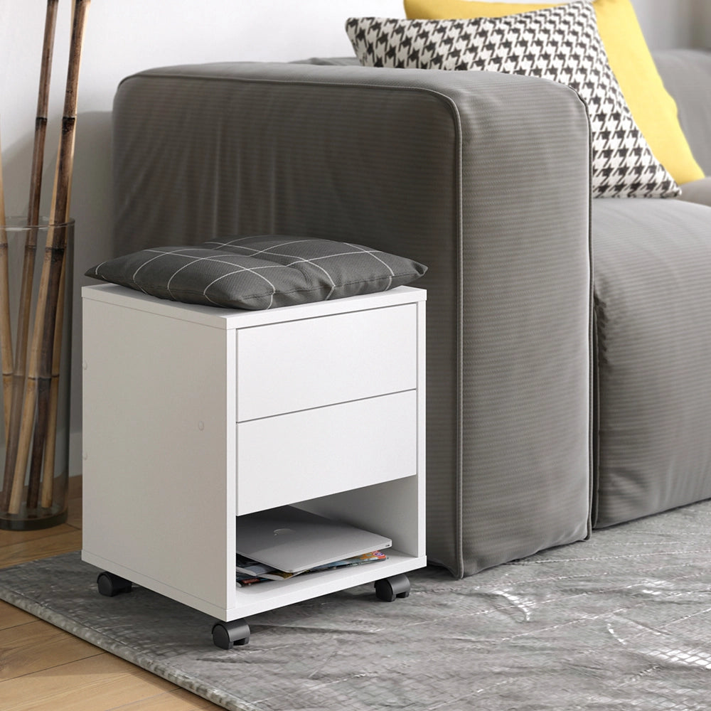 Vicco Contenitore per rotoli Bianco 37 x 37 cm con 2 cassetti