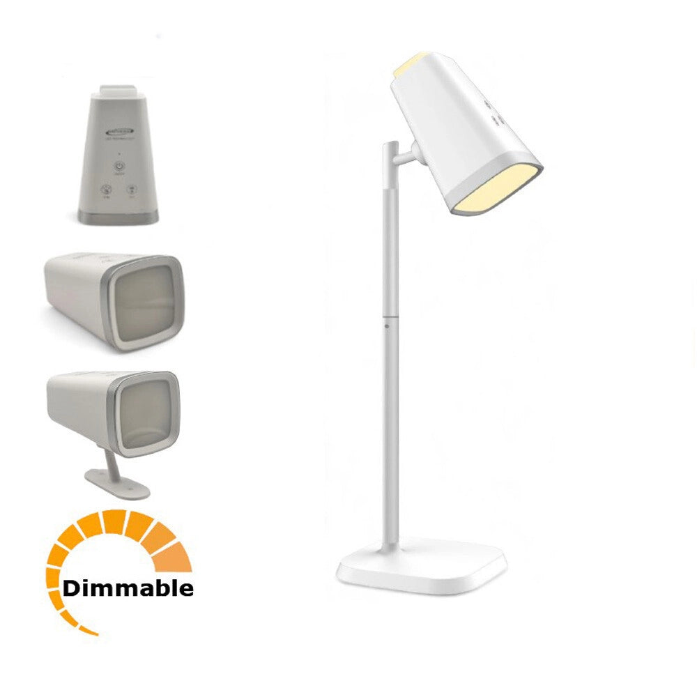 Trade Shop - Lampada 2 In 1 Ricaricabile Scrivania Applique A Led 6w Touch Dimmerabile Cct Bl-1008 -