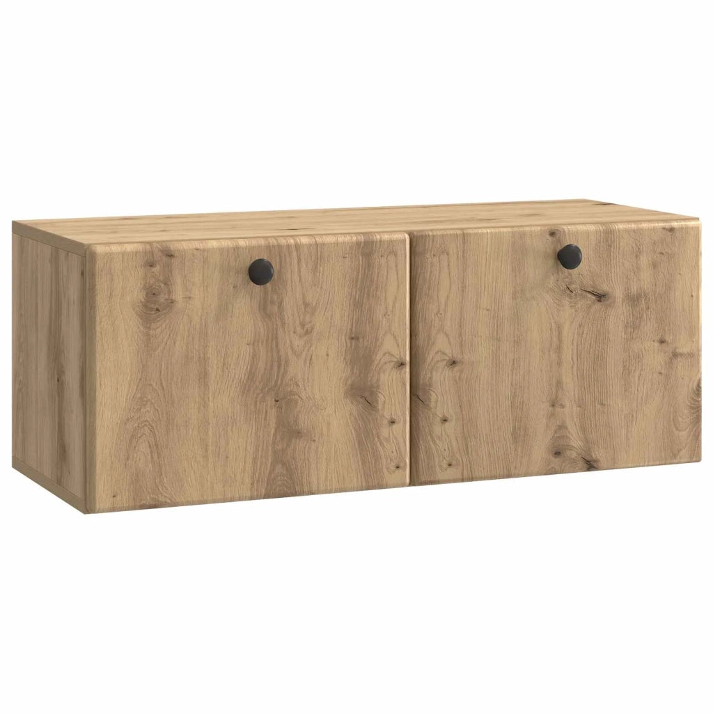 Mobile Porta TV da Muro-Credenza per TV sospesa 78,5 x 31 x 30 cm Rovere Artigianale