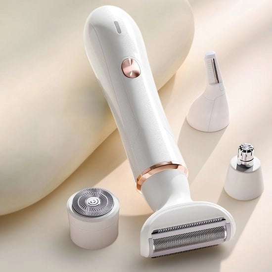 Apparete di epilazione per il corpo intero, multifunzionale 4-in-1, adatto per l'uso domestico, apparete di epilazione elettrico con connessione USB.