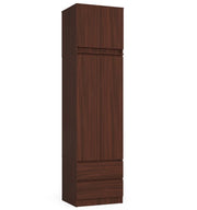 Armadio AKORD S60 con sopralzo Wengé 60 cm 2 ante 2 cassetti 60x51x234 cm
