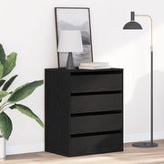 Cassettiera  Nero Rovere 60x41x76 cm Legno ingegnerizzato