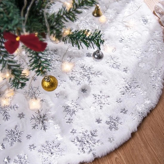 Abbigliamento per albero di Natale 120 cm - Felpa grande Nep - Nebbia di neve - Base - Decorazione - Chiusura con cinturino - Coperta per albero di Natale