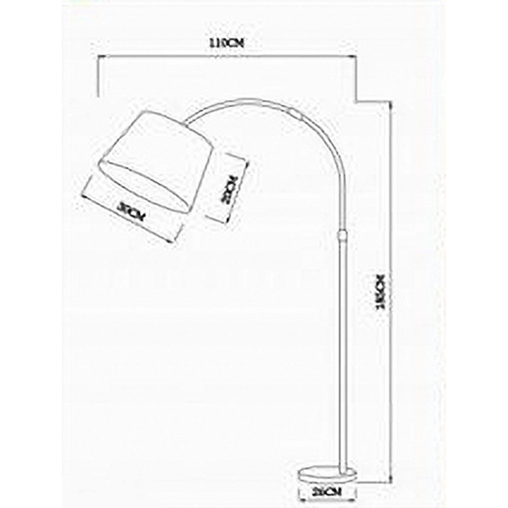 Trade Shop - Lampada Da Terra In Metallo Piuma Attacco E27 Max.60w 185x110 Cm Bianco Rosa D26 -