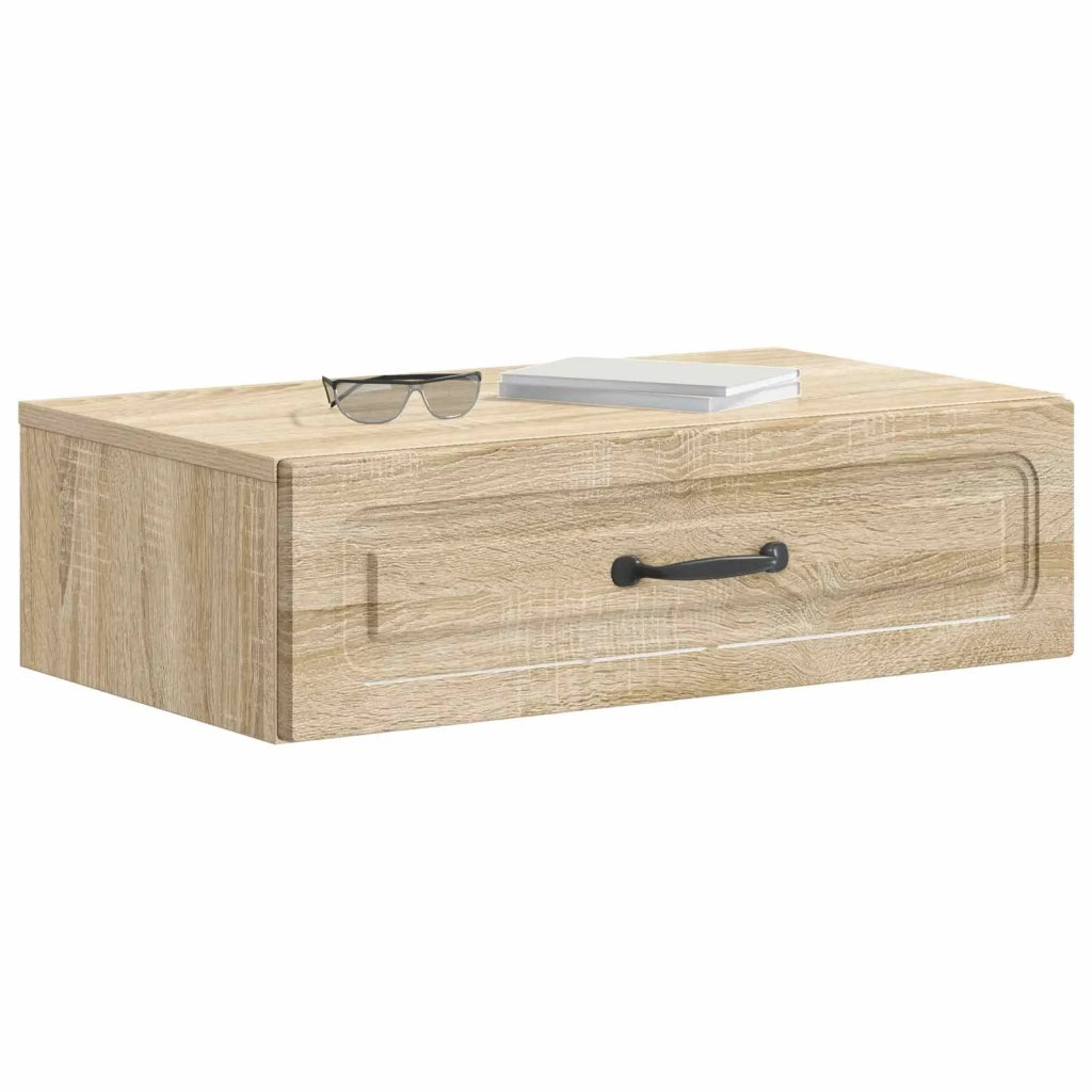 Tavolino da Parete Laterale Rovere Sonoma 59 x 34,5 x 17 cm 899337