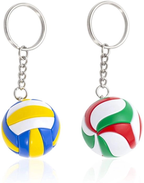 Volleybal-sleutelhanger in coppia - Miniatura in plastica/Ferro inox - Decorazioni per la porta - Souvenir creativo/sportivo - Decorazioni per la casa - Leggero e duraturo