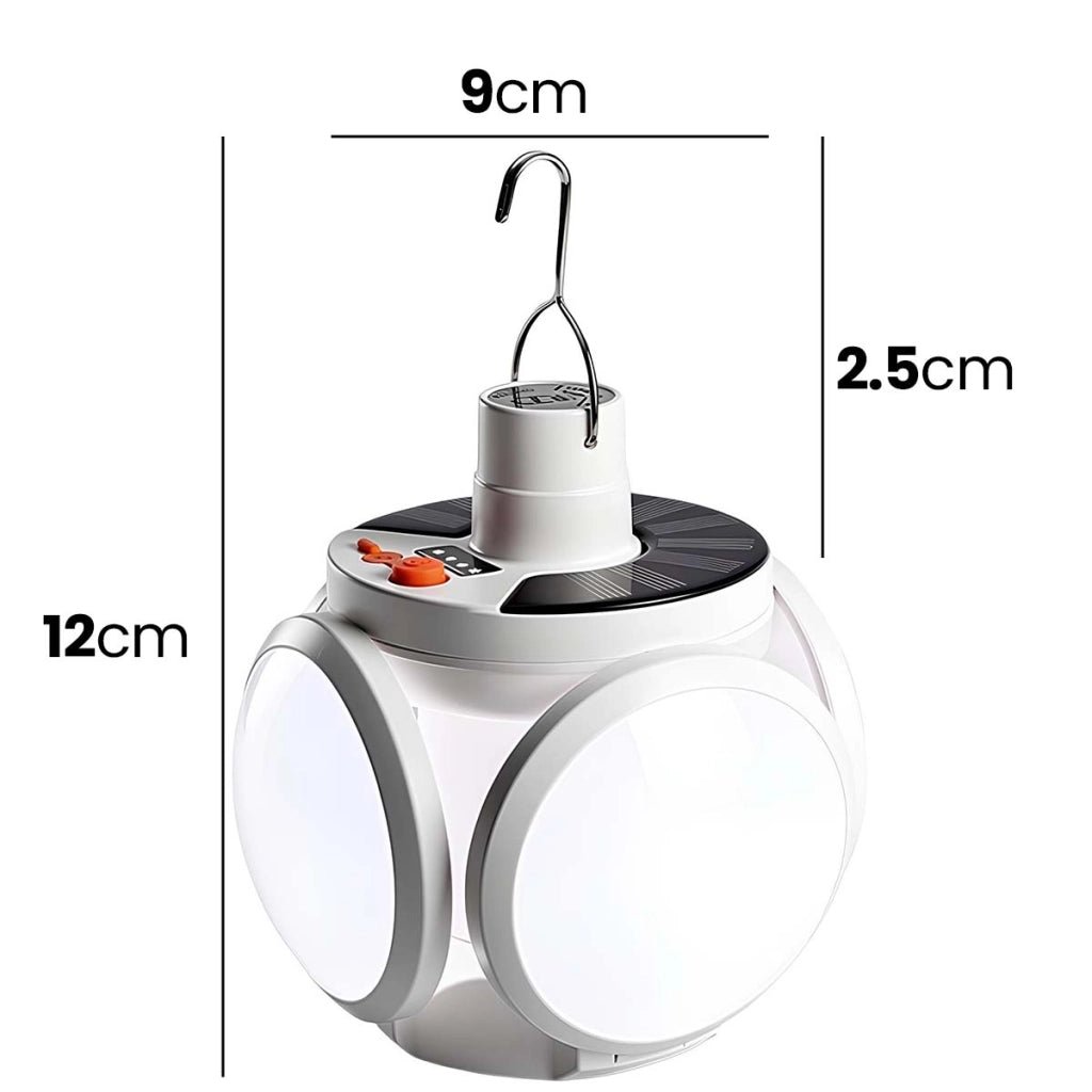Lampada LED 3W Interno / Esterno Ricarica USB e Solare Bianco Avizar