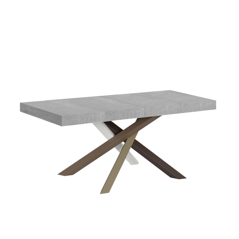 Tavolo allungabile 90x120/224 cm Volantis Premium telaio gambe 4 colori (C) - Cemento