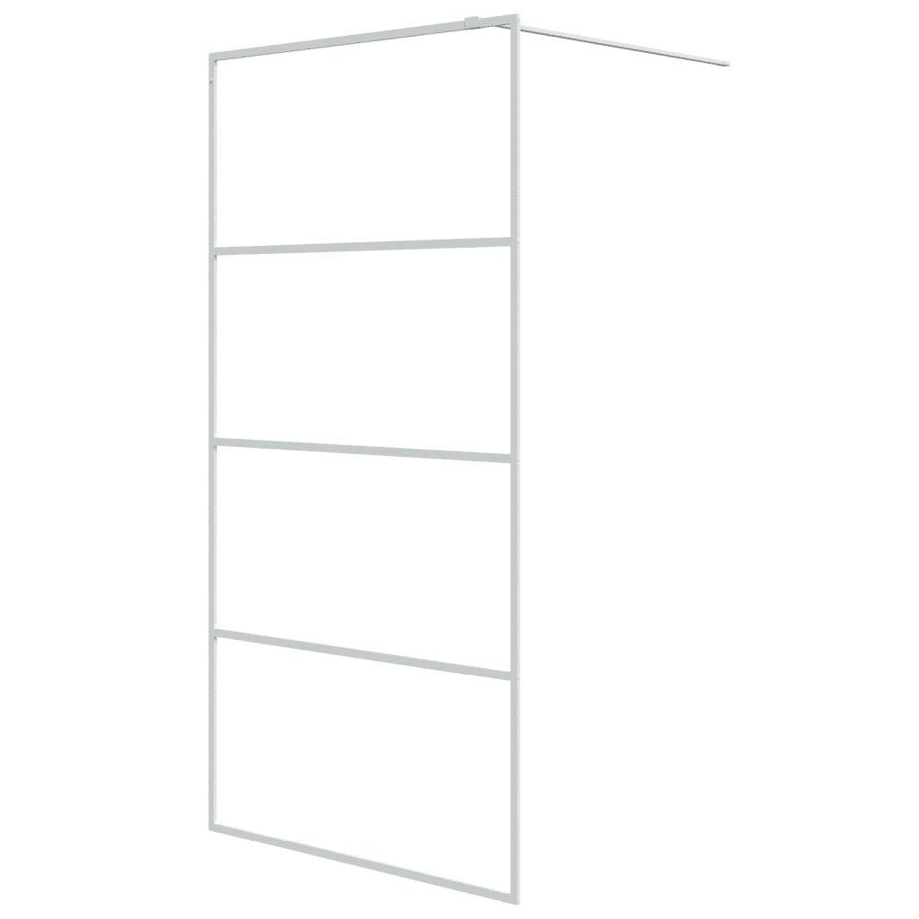 Parete Doccia Walk in Bianca 100x195 cm Vetro Trasparente ESG cod mxl 37002