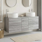 Set di mobili per il bagno 3 pz Sonoma grigio 3405936
