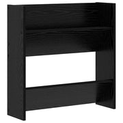 Scarpiera | Mobile per scarpe Rovere Nero 60 x 18 x 60 cm Legno multistrato