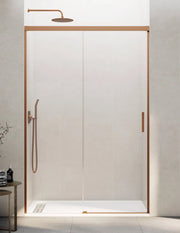 Porta doccia scorrevole 1+1 THALASSA (BASIC) 175 cm Profilo Rame vetro trasparente