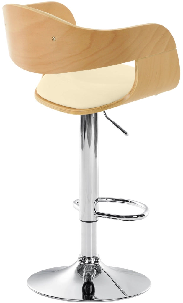 Sgabello Kingston in Similpelle Natura/crema