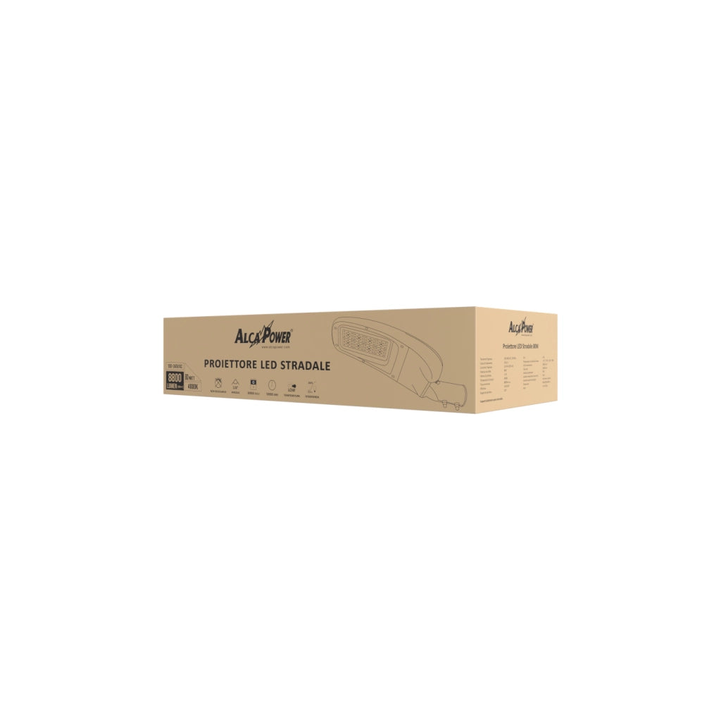 Lampione stradale a led da 80W 4000K e 8800 lumen IP65