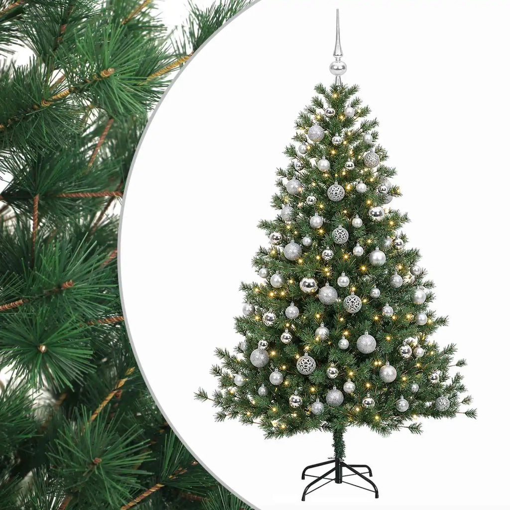 Albero di Natale artificiale con palline 240 cm 300 LED 3466907