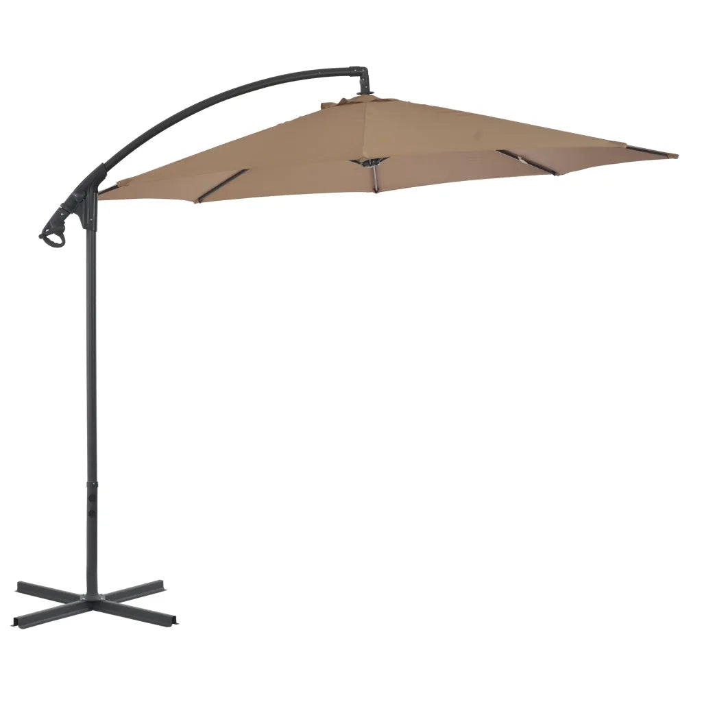 Ombrellone a Sbalzo con Palo in Acciaio 300 cm Grigio Talpa cod mxl 16965