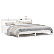 Letto matrimoniale | Letto per adulti | Letto senza Materasso Bianco 180x200 cm Legno Massello di Pino
