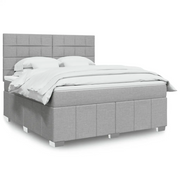 Giroletto a Molle con Materasso Grigio Chiaro180x200 cm Tessuto