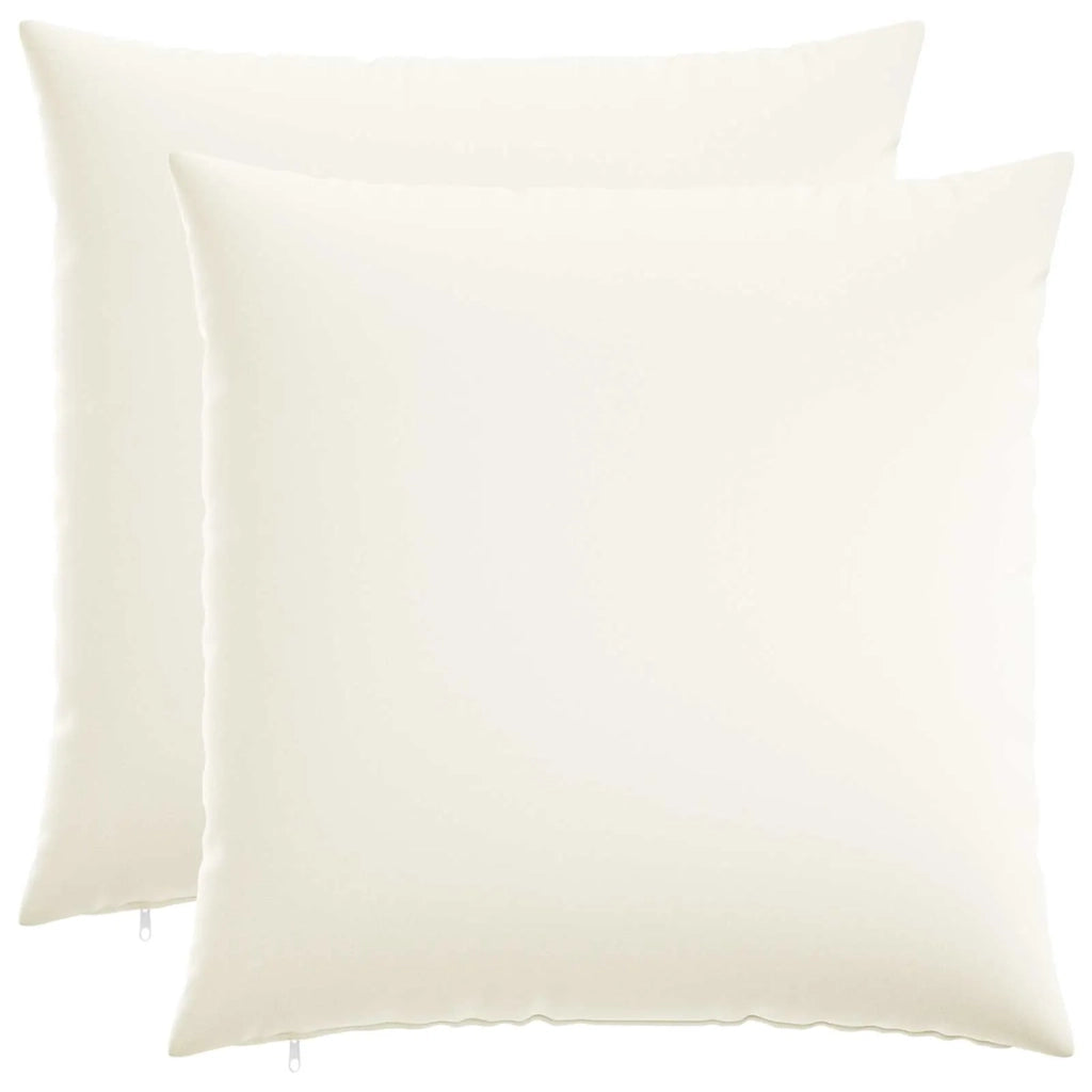 Cuscino con cuscino HEERLEN 2 pz Bianco Tessuto 928507