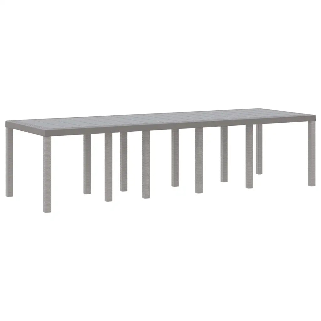 Set da Pranzo per Giardino 13 pcs Grigio chiaro Poly Rattan