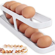 Contenitore per uova della dispensa - Contenitore per uova rotolante automatico per uova sode - 2 strati di dispenser rotolante per uova - Organizzatore per contenitori di uova rotolanti per la cucina - 12-14 uova.