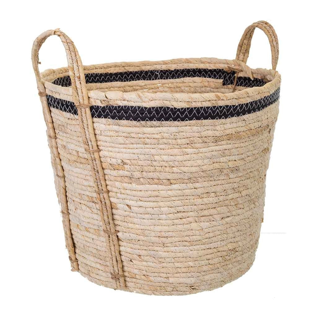 Navicella in fibra naturale marrone 36x36x30h